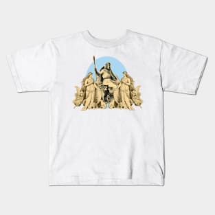 Odin Father God with Valkyrie Daughters Kids T-Shirt